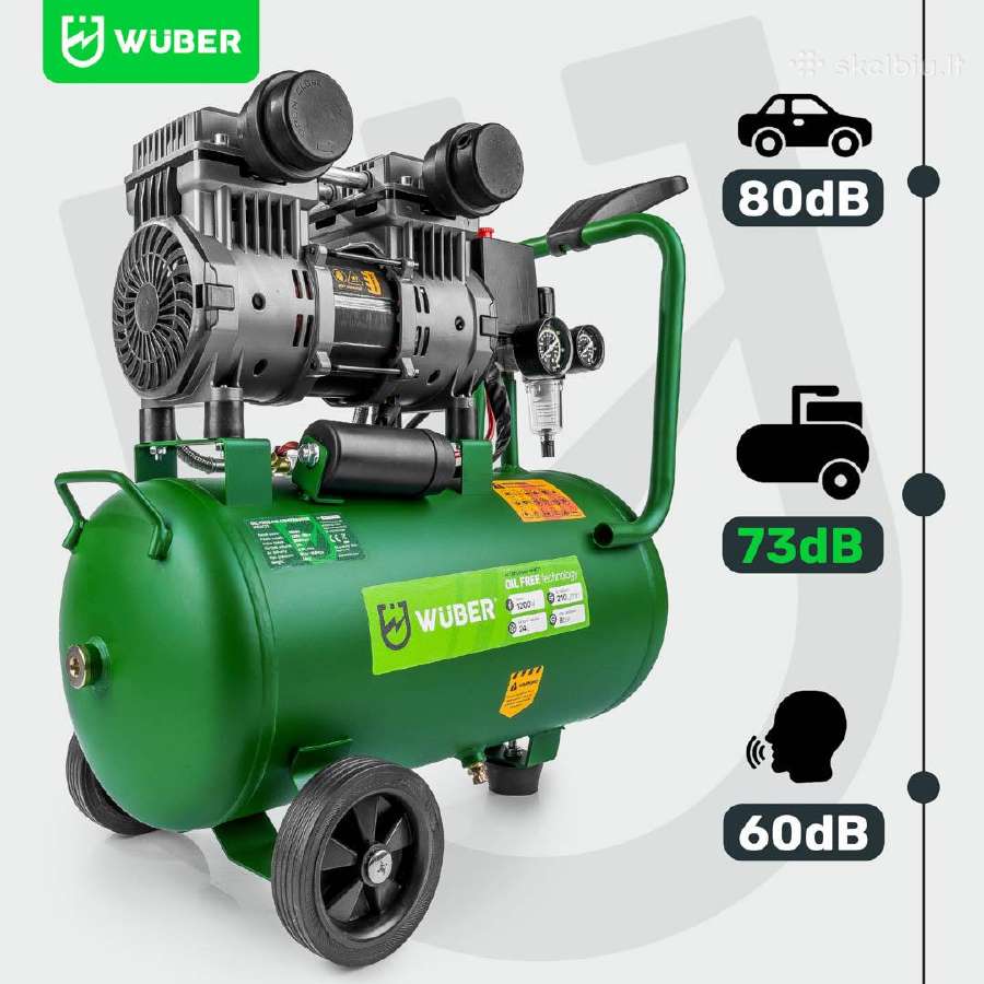 Betepalinis oro kompresorius Wuber W54009, 9l - nuotraukos Nr. 27