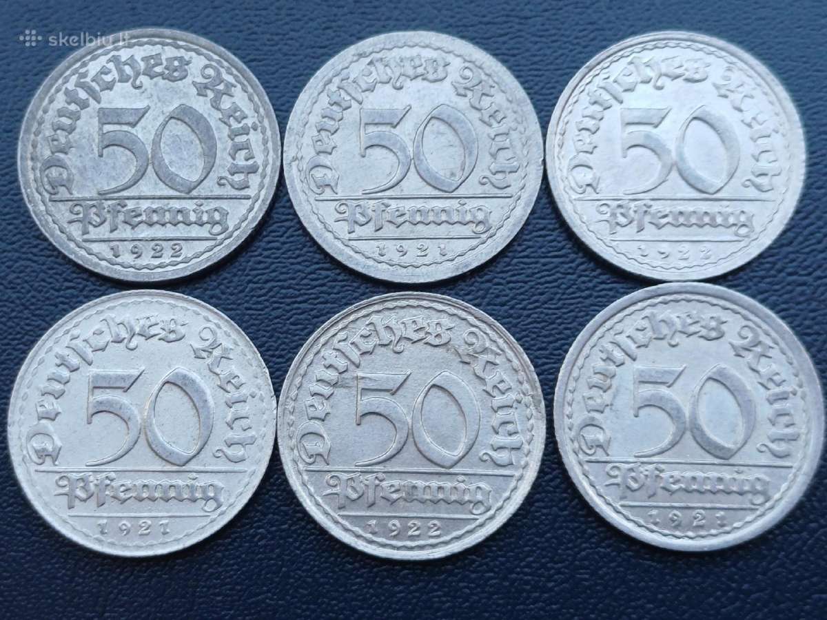 50 feningų 1921,22m.