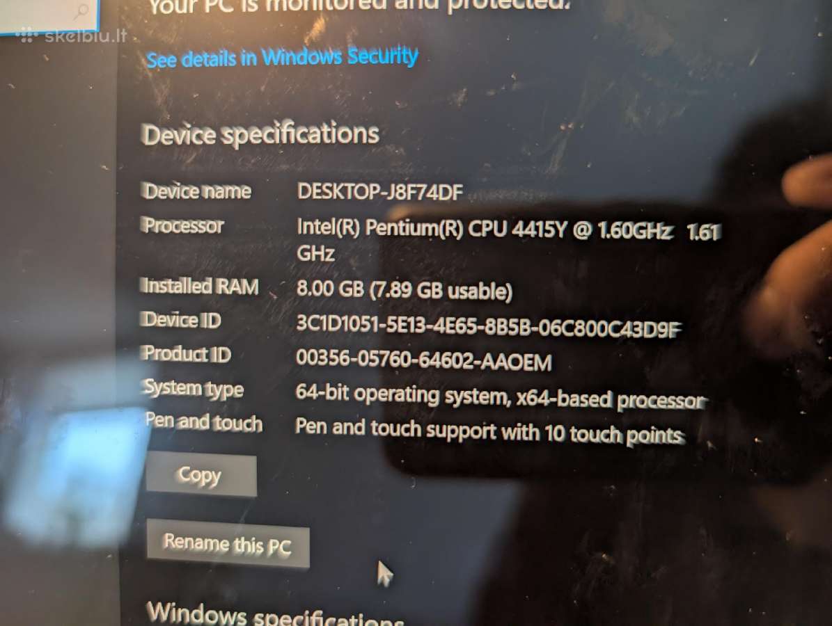 Microsoft Surface Go 8gb RAM 128gb SSD - nuotraukos Nr. 3
