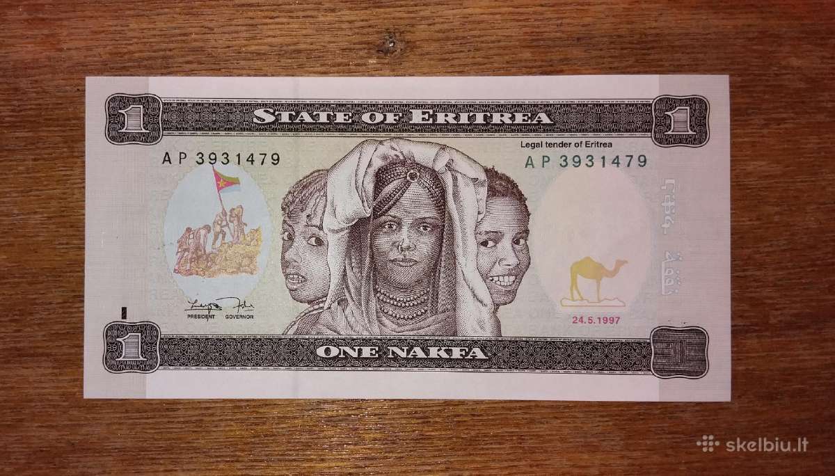 Eritrea 1 nakfa banknotas