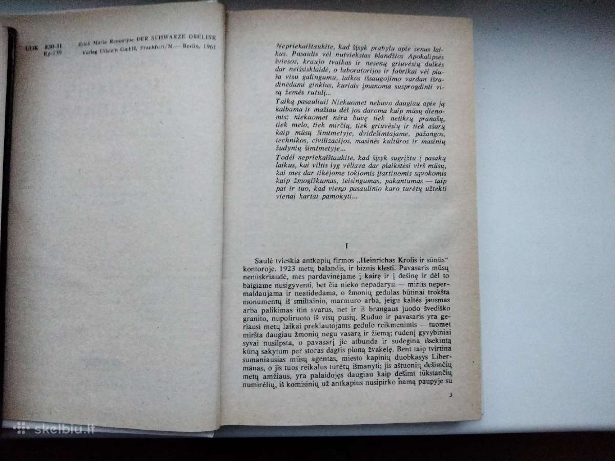 E. M. Remarkas. Trys draugai. Juodasis obeliskas - nuotraukos Nr. 12