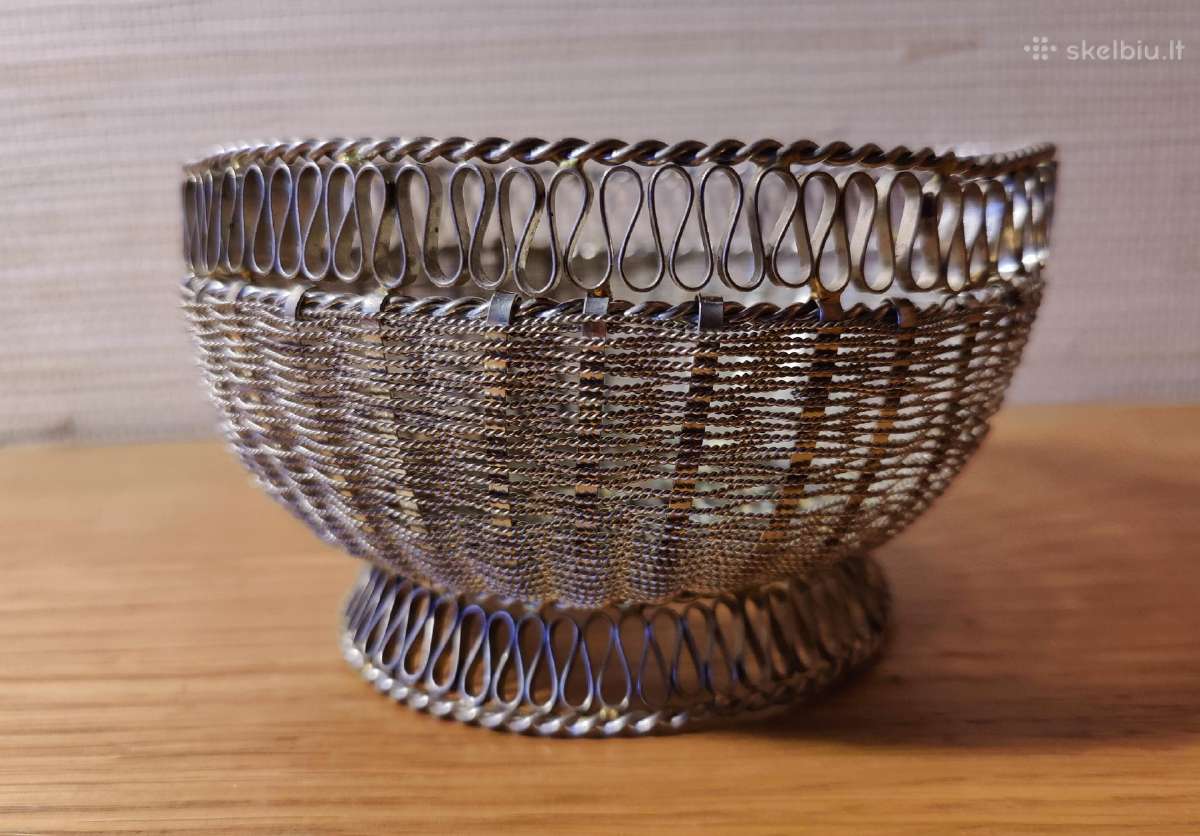 Melchiorinė pinta vintažinė saldaininė - nuotraukos Nr. 3