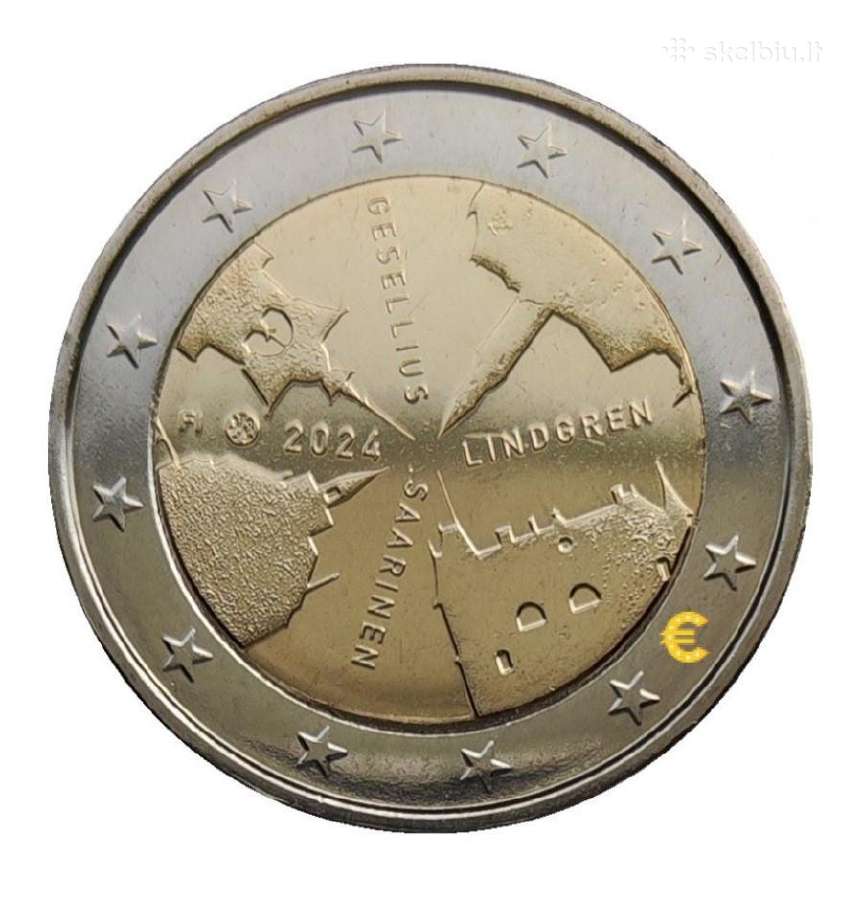 Suomijos proginės euro monetos - nuotraukos Nr. 3