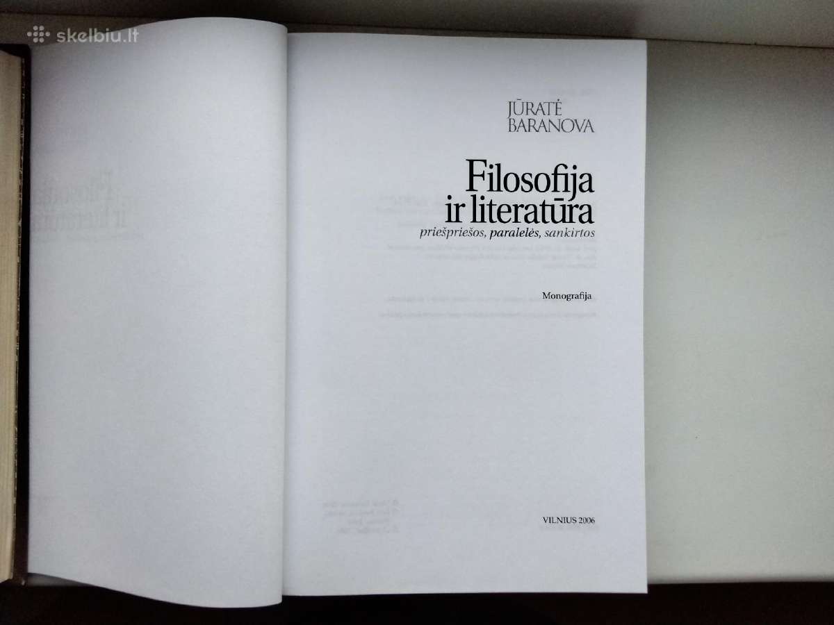 J. Baranova. Filosofija ir literatūra - nuotraukos Nr. 2