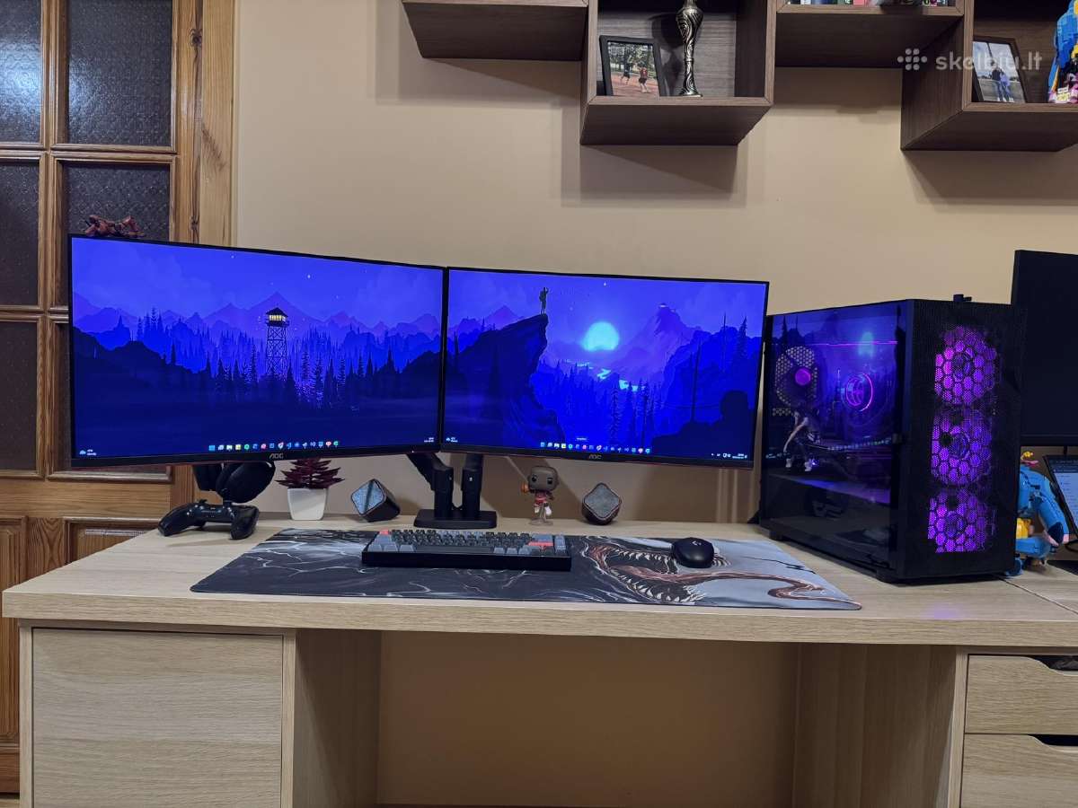 1-2 Monitorių Laikiklis Stovas / Monitor Arm - nuotraukos Nr. 3