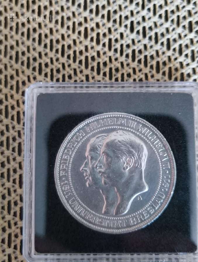 Unc Moneta . Sidabras . Vokietija 3 Markes 1911 m - nuotraukos Nr. 13