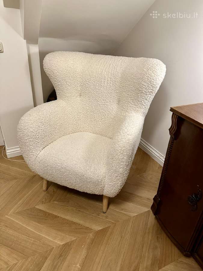 Fotelis. Teddy stiliaus. Puikios būklės. - nuotraukos Nr. 6