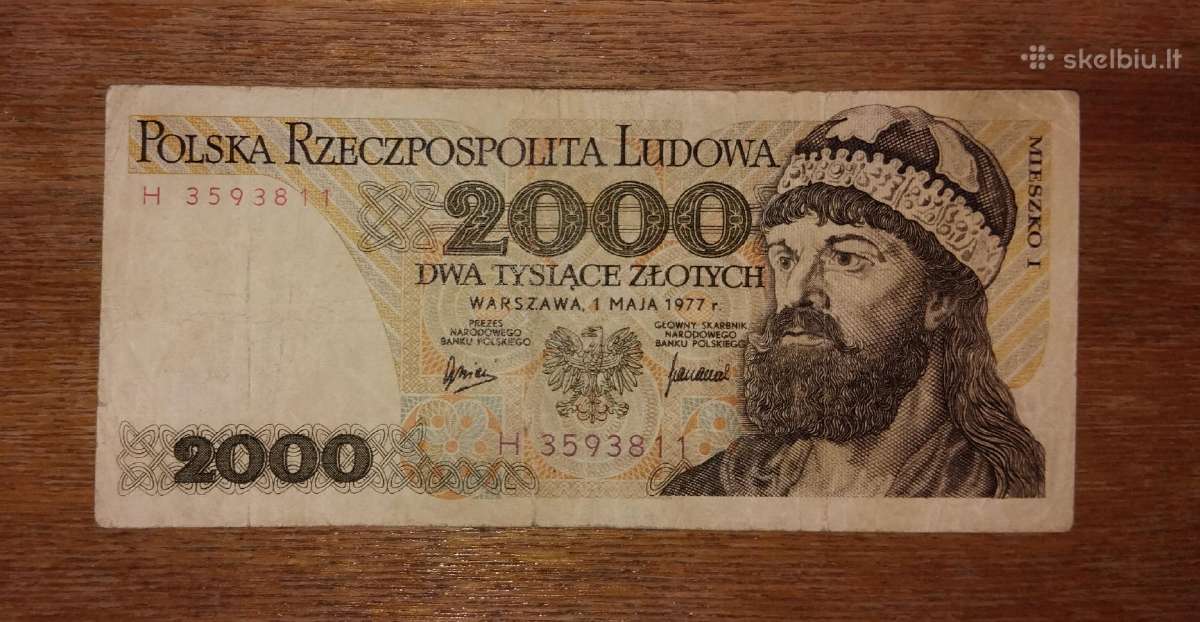Lenkijos 2.000 zlotų banknotas