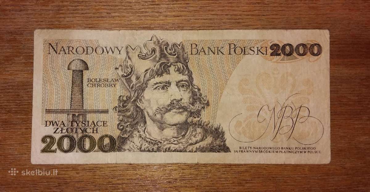 Lenkijos 2.000 zlotų banknotas - nuotraukos Nr. 2