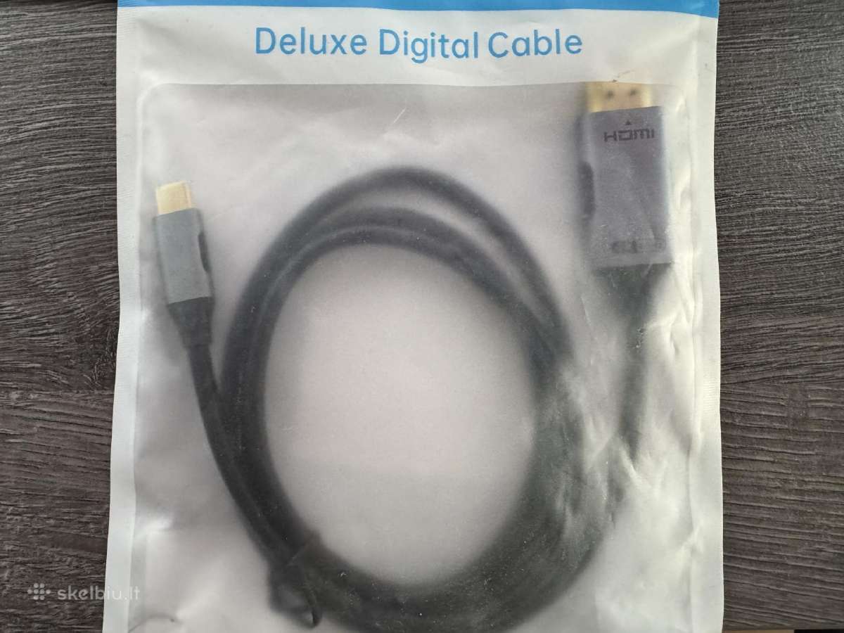 Displayport 2.1 8k 1m medžiaginis laidas