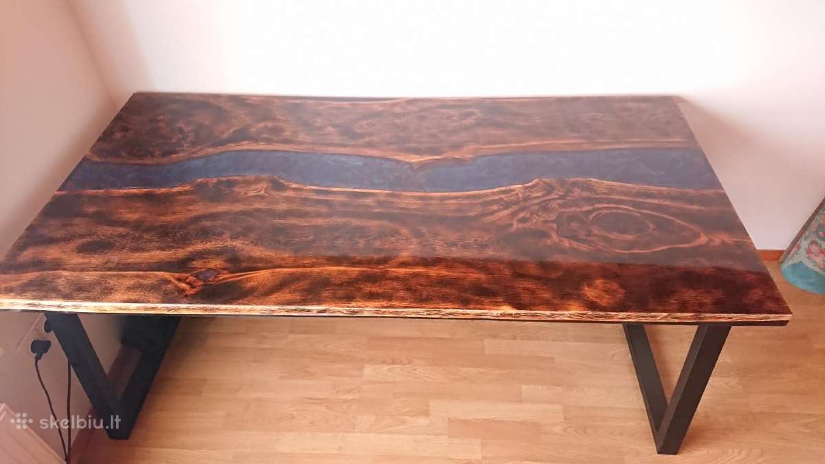 Epoksidinis stalas, rivertable , Diy