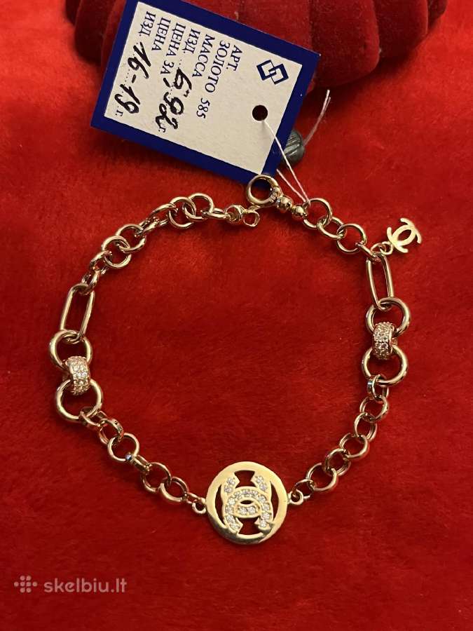 Prabangi stilinga auksinė Chanel apyrankė - nuotraukos Nr. 2