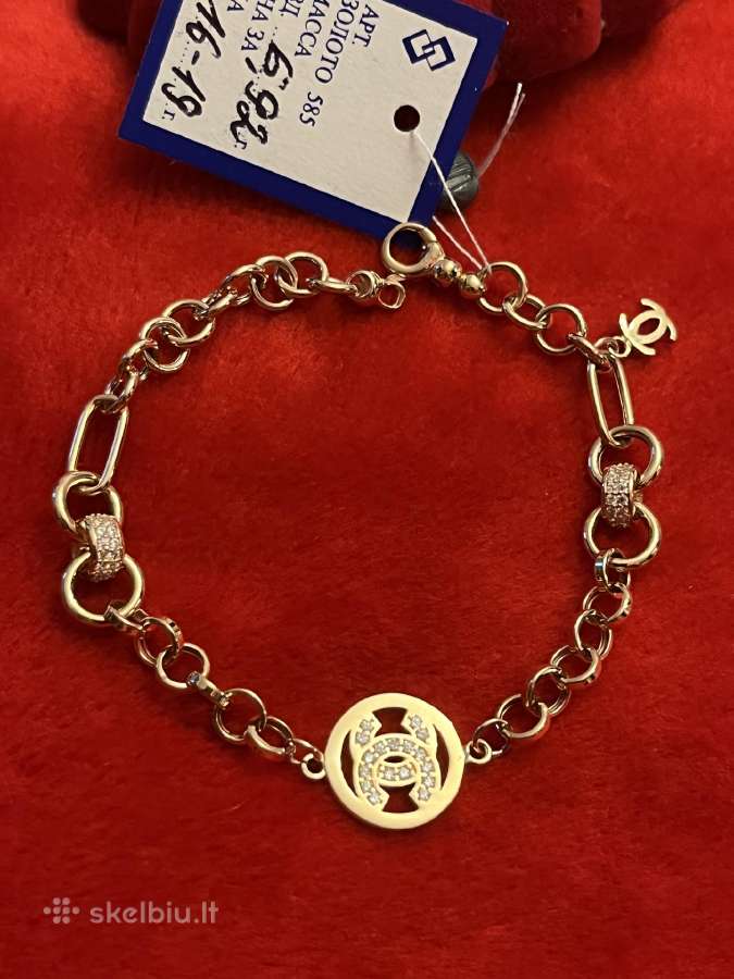 Prabangi stilinga auksinė Chanel apyrankė - nuotraukos Nr. 3