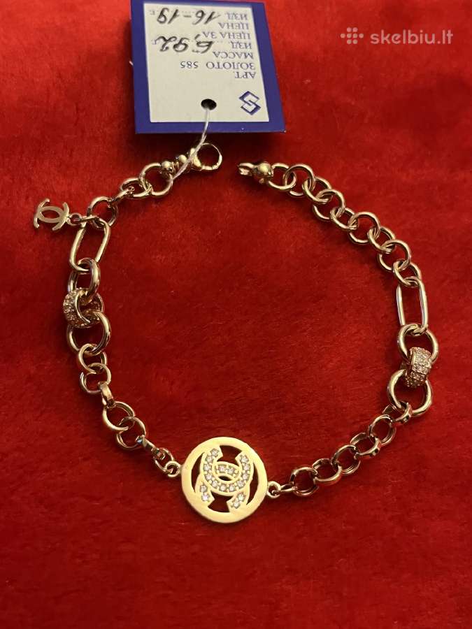 Prabangi stilinga auksinė Chanel apyrankė - nuotraukos Nr. 5