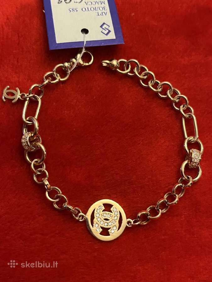 Prabangi stilinga auksinė Chanel apyrankė - nuotraukos Nr. 7