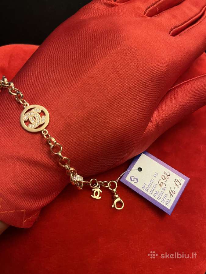 Prabangi stilinga auksinė Chanel apyrankė - nuotraukos Nr. 12