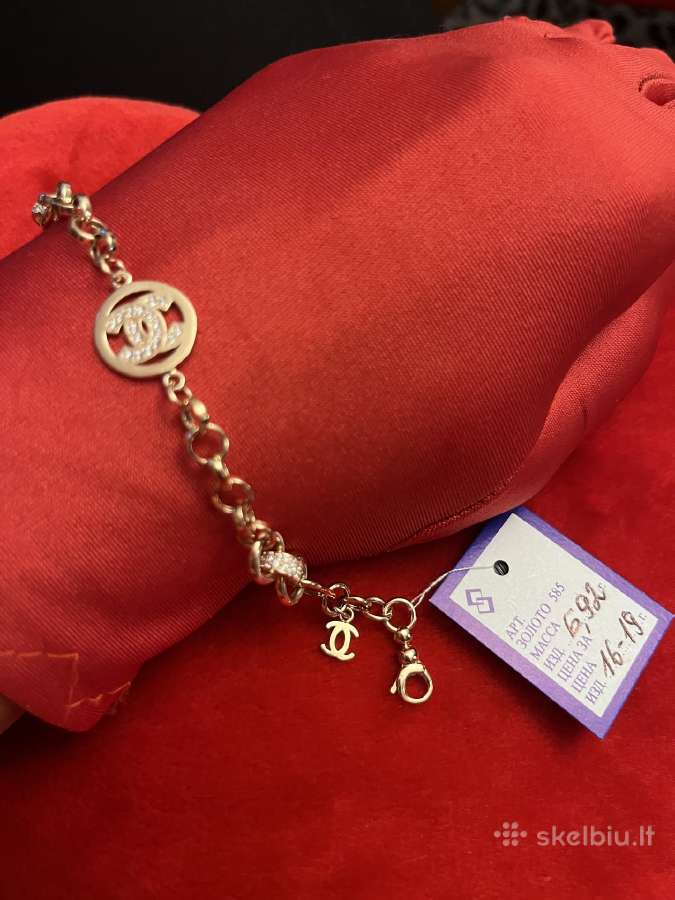 Prabangi stilinga auksinė Chanel apyrankė - nuotraukos Nr. 13