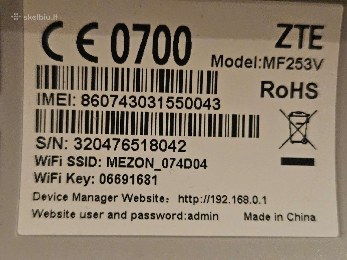 Modemas Zte Mf253v