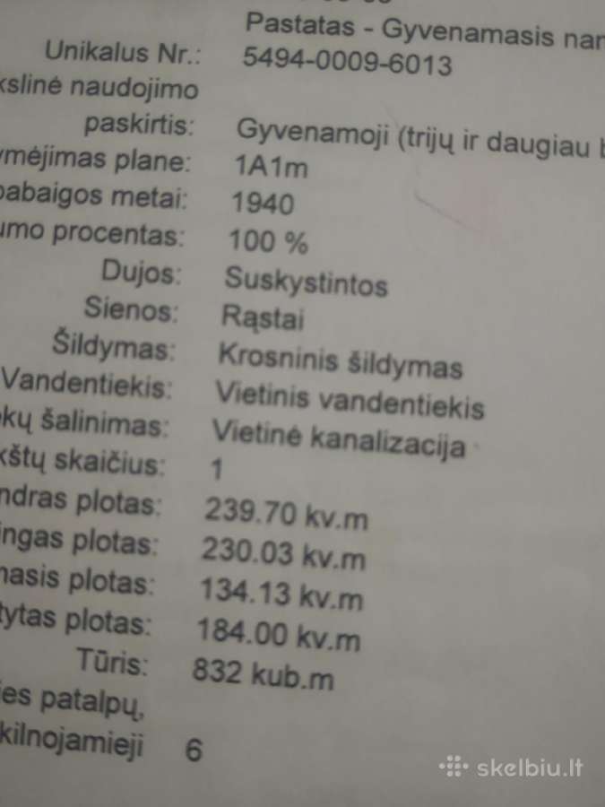 Parduodama dalis namo/ butas šaukėnų miestelyje - nuotraukos Nr. 7