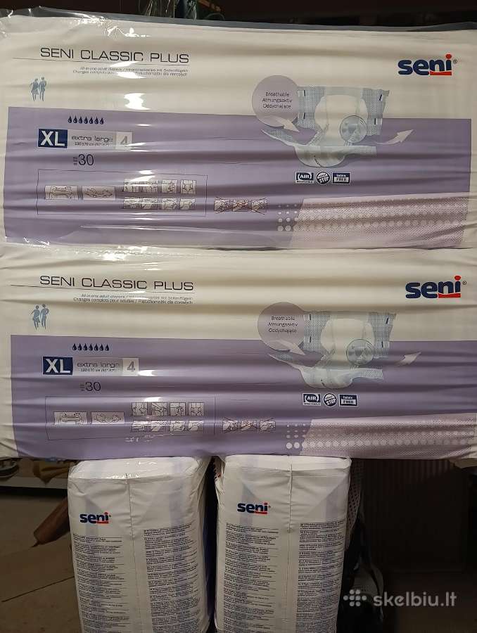 Seni sauskelnės Classic Plus, XL, 30 vnt.