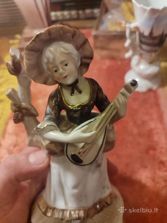 Vintažinė muzikinė porcialiano statulėlė - nuotraukos Nr. 2
