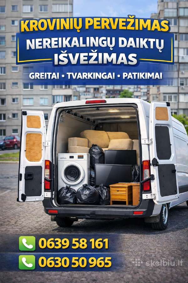 Krovinių gabenimas atliekų išvežimas