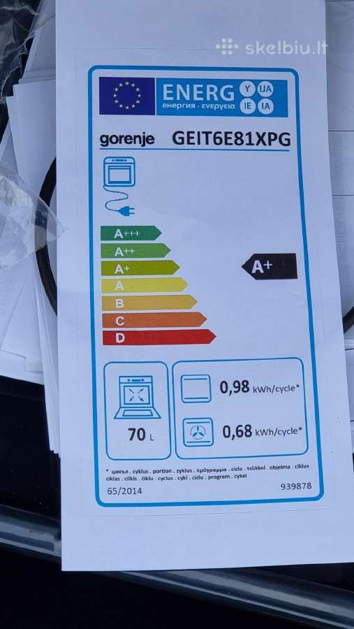 Nauja Indukcinė Gorenje Geit6e81xpg+ garantija - nuotraukos Nr. 17