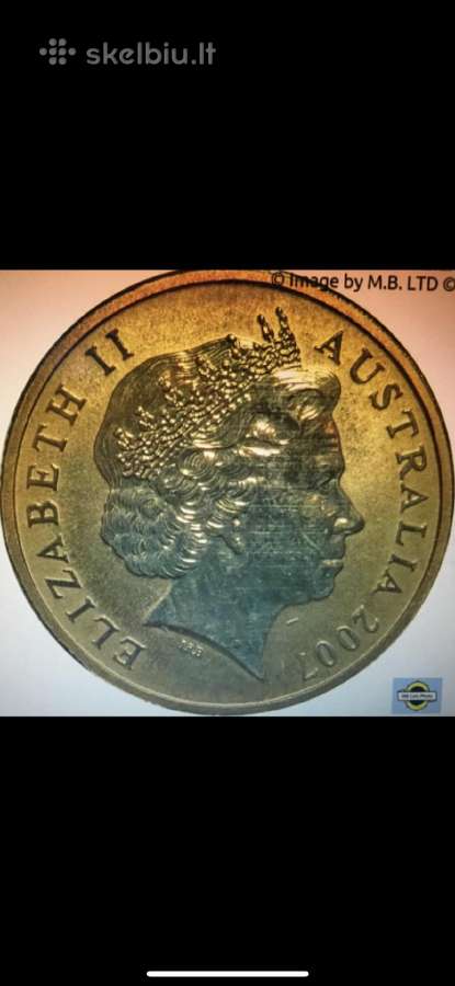Moneta Australija 2007m. 1 dollar, cu-ni - nuotraukos Nr. 2