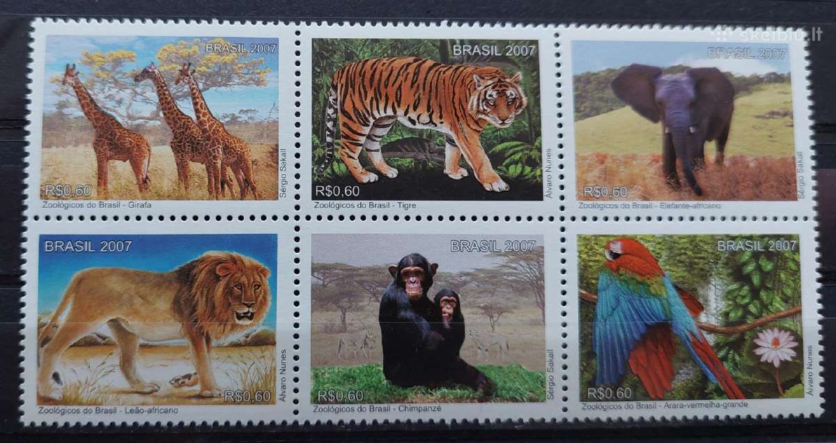 Brazilija 2007 zoologijos sodas, švarūs, Michel 35