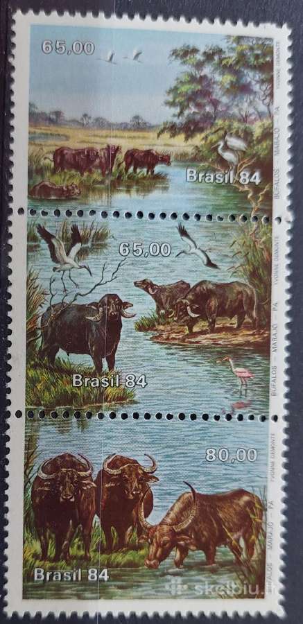 Brazilija 1984 gyvūnai, švarūs, Michel 2054-2056