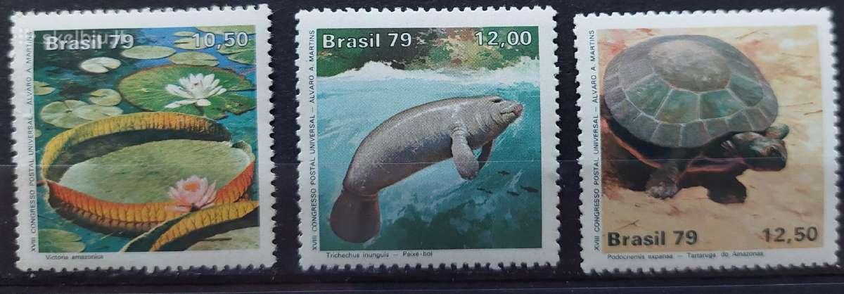 Brazilija 1979 fauna, švarūs, Michel 1709-1711