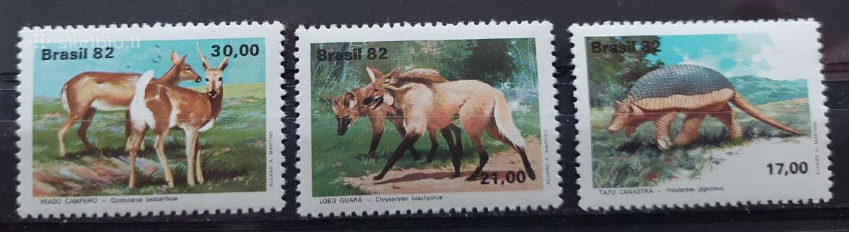 Brazilija 1982 gyvūnai, švarūs, Michel 1901-1903