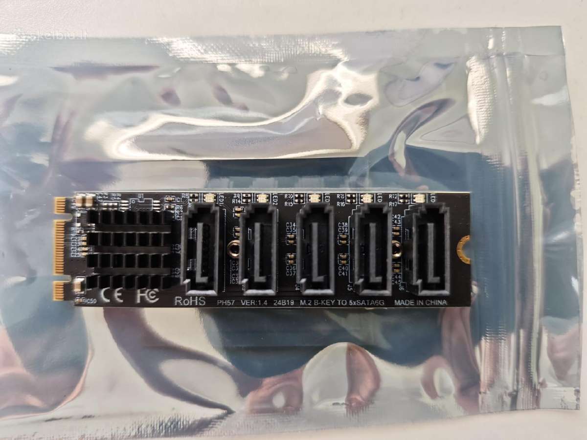 M.2 Sata adapteris Ngff to 5hdd Jmb575