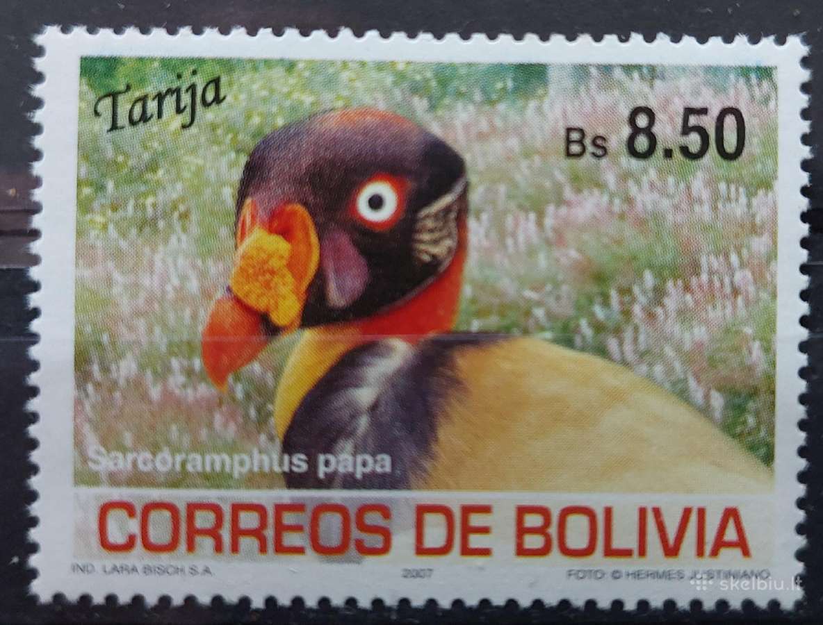 Bolivija 2007 paukštis , švarūs, Michel 1710