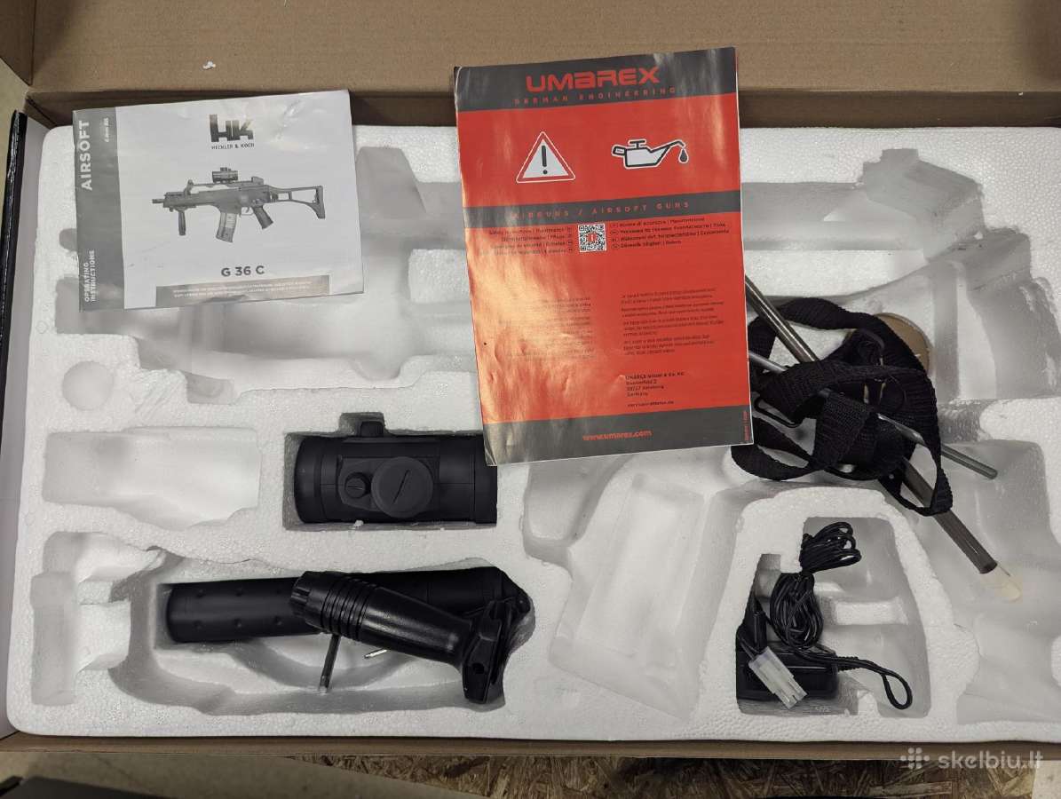Airsoft G36c plastikinis elektrinis naujas išpakuo - nuotraukos Nr. 2