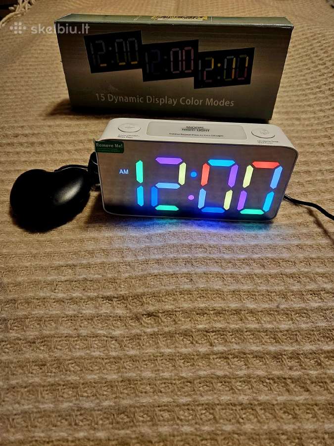 Vibruojantis Rgb žadintuvas sunkiai miegantiems - nuotraukos Nr. 2