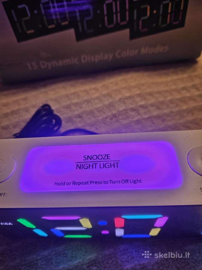 Vibruojantis Rgb žadintuvas sunkiai miegantiems - nuotraukos Nr. 6
