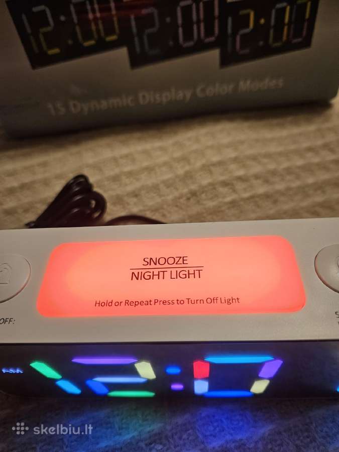 Vibruojantis Rgb žadintuvas sunkiai miegantiems - nuotraukos Nr. 7