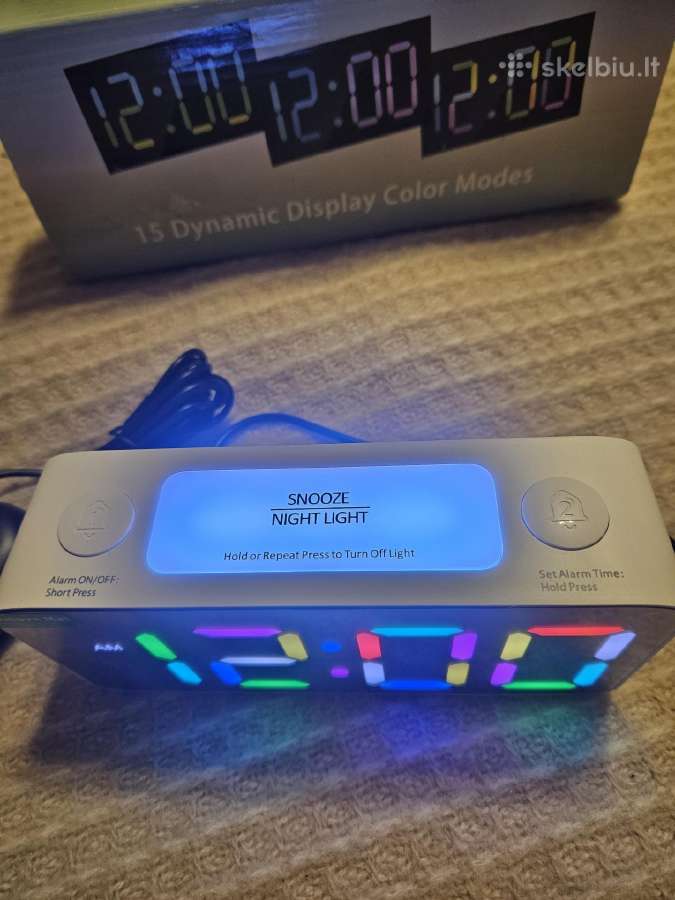 Vibruojantis Rgb žadintuvas sunkiai miegantiems - nuotraukos Nr. 14