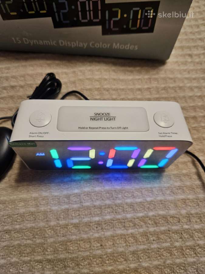 Vibruojantis Rgb žadintuvas sunkiai miegantiems - nuotraukos Nr. 16