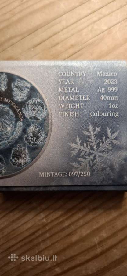 Reta sidabrine 1oz libertad moneta, meksika - nuotraukos Nr. 3