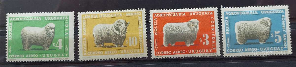 Urugvajus 1967 avis, švarūs, Michel 1070-1073