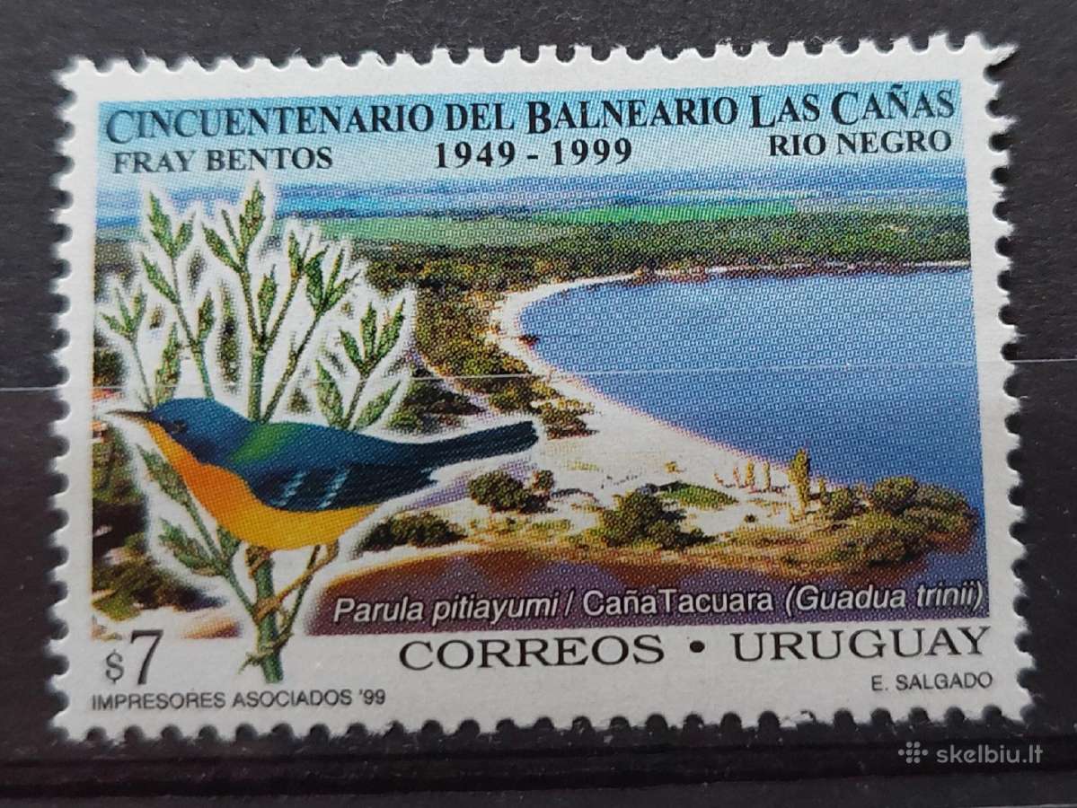 Urugvajus 1999 paukštis, švarūs, Michel 2432