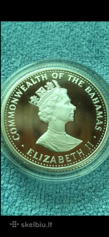 Moneta Bahamas 1987m. 10 dollars, sidabras - nuotraukos Nr. 2