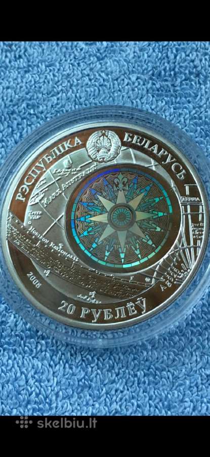 Moneta Balarus 2008m. 20 rubliu, sidabras - nuotraukos Nr. 2
