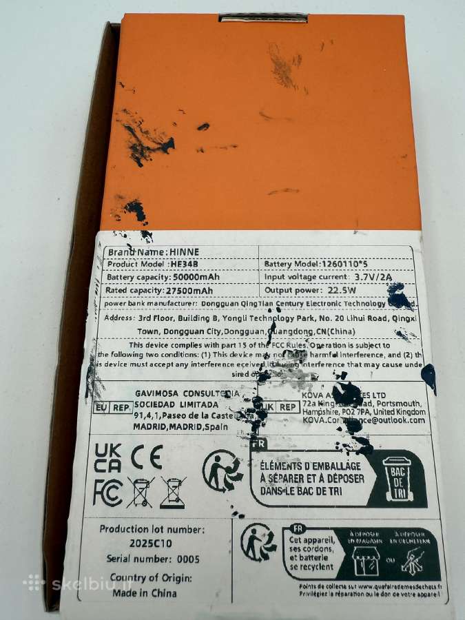 Powerbankas 27000mah išorinė baterija - nuotraukos Nr. 4