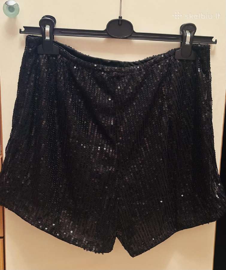 Nauji blizgantys S/m/l d. juodi šortai - nuotraukos Nr. 2