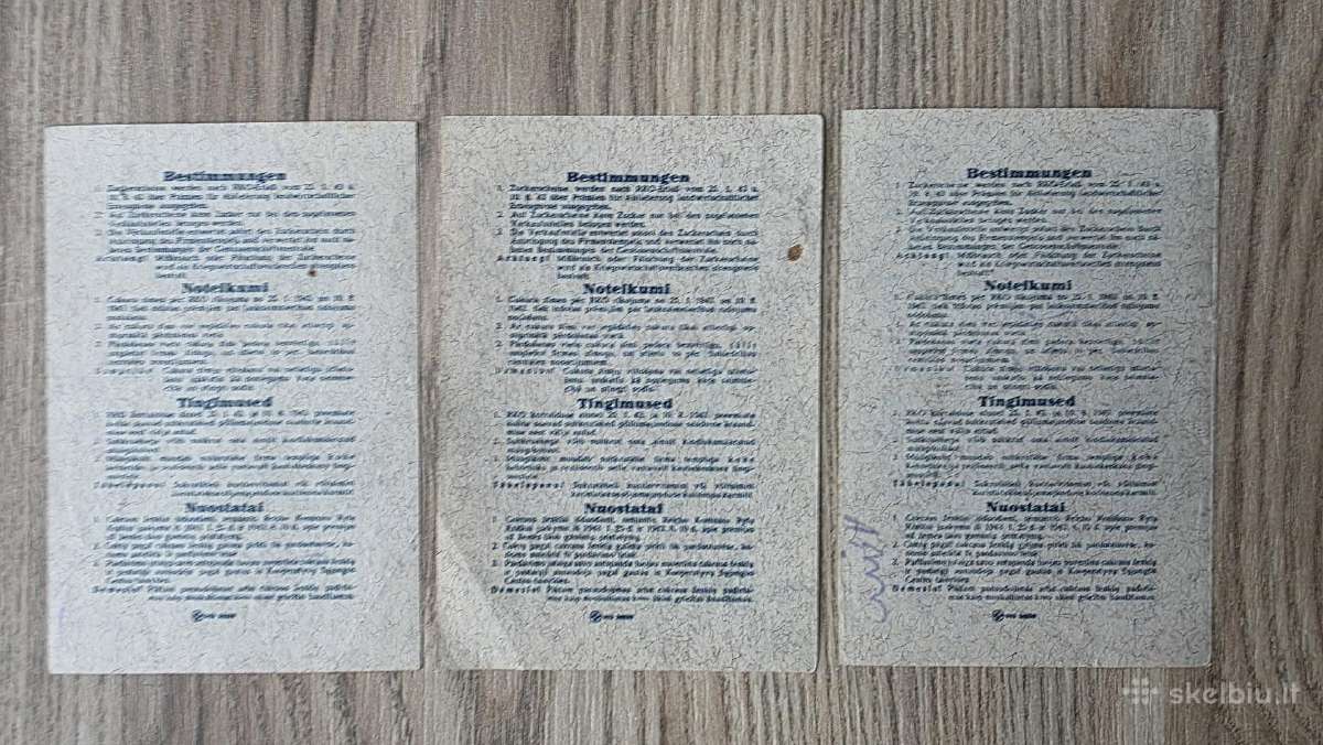 1943m. cukraus ženklai Lietuva Vokietija - nuotraukos Nr. 2
