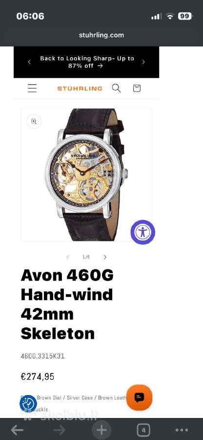 Laikrodukas Stührling Avon 460g - nuotraukos Nr. 10