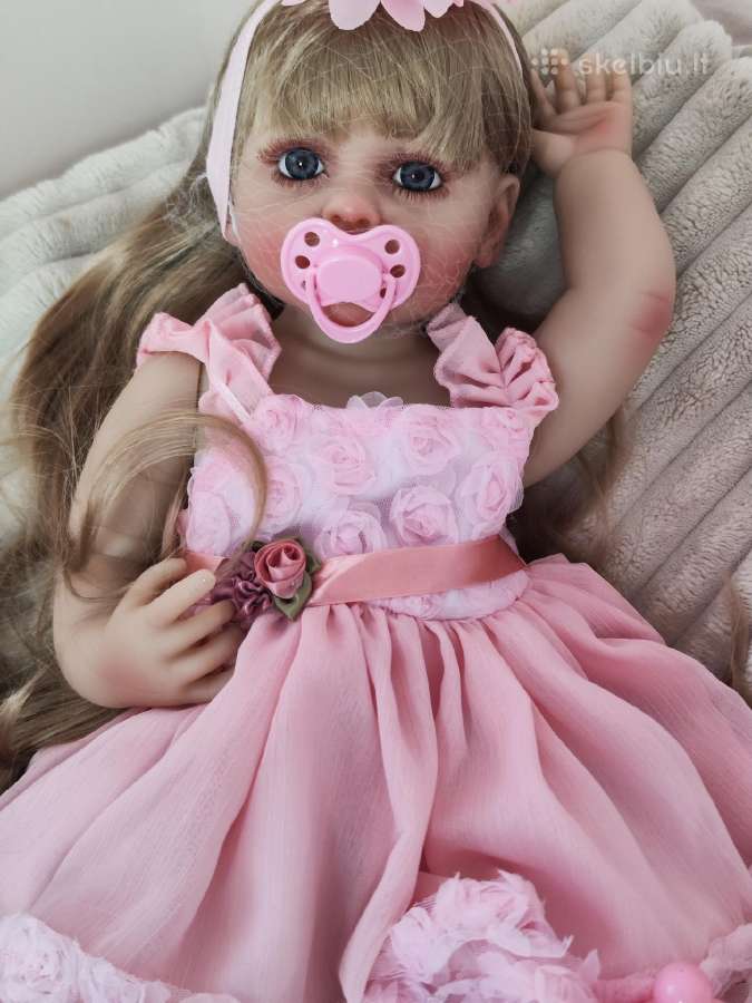 Didelė rožinė princesė reborn lėlė